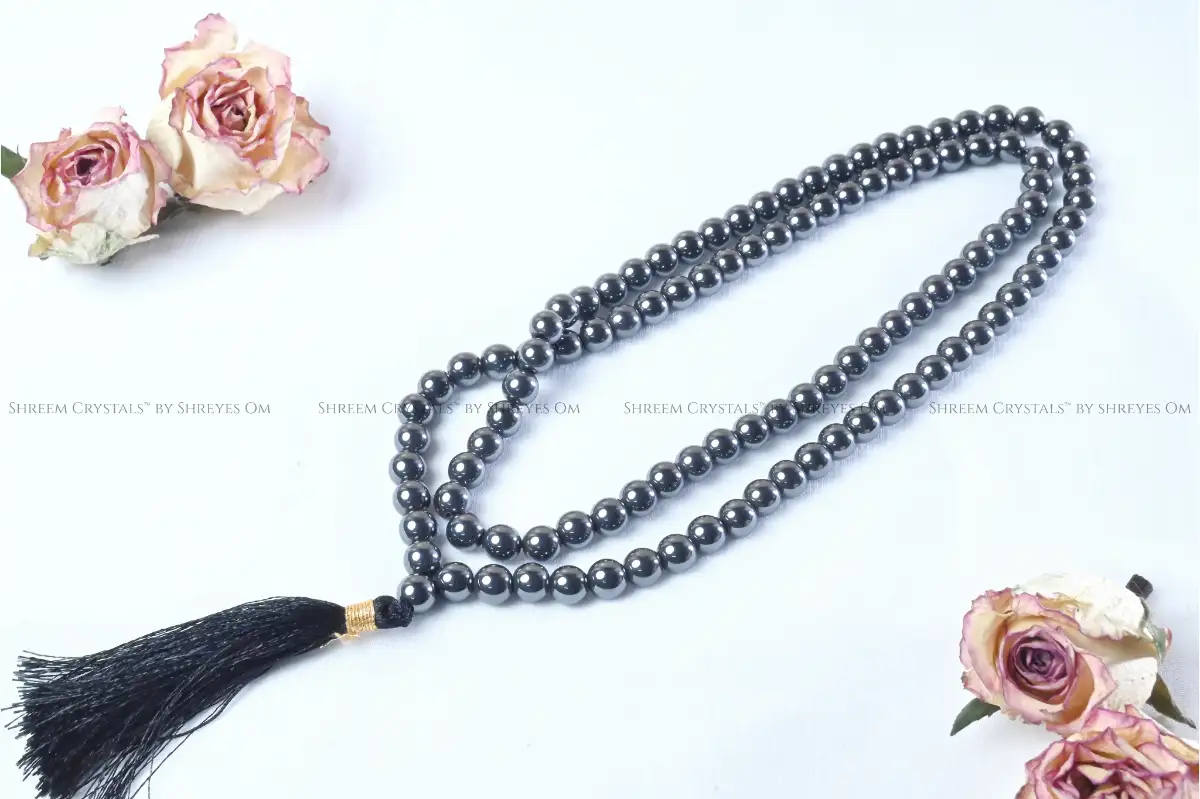Hematite Mala – Shreem Crystals